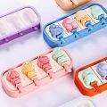 Cartoon Animals Silicone Ice Cream Mold Easy Popsicle Molds with Lid and Sticks DIY Homemade Ice Lolly Ice Cream Bar Pop Molds. 