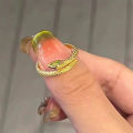 1pcs y2k Snake Ring For Women Punk Open Adjustable Zircon Eye Snake Rings Jewelry Gift. 