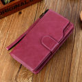 Hengsheng New Men's Wallet Long Oil Wax Leather Clutch Classic Men's Crazy Horse Leather Retro Wallet. 