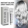 Hot Fashion Womens Dye Hair Cream Hair Color Permanent New Smoky Gray Punk Style Light Silver Grey Grandma Gray Hair Dye Product. 