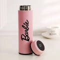 BARBIE Name Water Bottle for girls with LED Temperature Display/Stainless Steel Smart 500ml Water Bottle/Double Wall Vacuum Insulated Leak Proof/Stay Hot Cold /Travel Modern Mug with Vacuum Thermos Flask. 