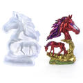 Epoxy Resin Horse Sculpture Mold Handcraft Silicone Hollow Out Horse Ornaments Mould Handmade Realistic Horse Shapes Silicone Mold for Diy Handcrafts Home Decorating Tool Horse Sculptures Making. 