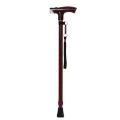 Old man stick with torch light intelligent wood color walking stick. 
