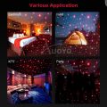 Car USB Atmosphere Ambient Star Light -BIMEE car Interior Lights LED Decorative armrest Box car roof Full Star Projection car Interior Atmosphere Lights - Red Color. 