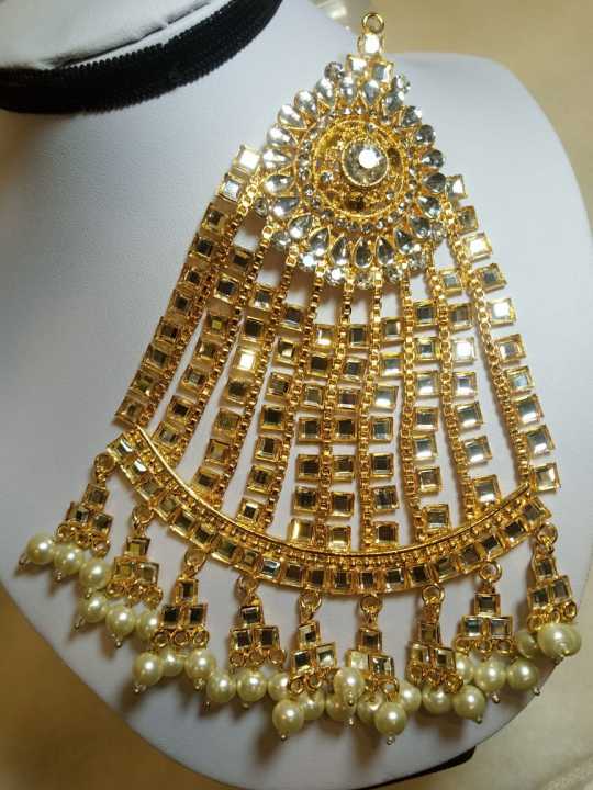 Jhumar%20Pearl%20Polki%20Kundan%20Golden%20Color%20-%20Premium%20Quality,%20Stylish%20And%20Traditional%20%20Jewelry%20Piece%20-%20Image%202