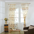 Sheer Curtain Washable Breathable Transparent Door Drape. 
