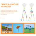 【Daily Necessities For Anyone Store】3 Sets Toy Kids White Paper Kite Fly Line Color DIY Painting Outdoor Cloth Child. 