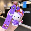 Kawaii Sanrio Keychain Cute Cartoon Hello Kitty Keychains KT Cat Car Key Ring Backpack Pendant Ornaments Jewelry Holiday Gifts. 