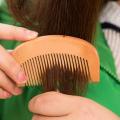 Anti-static Wooden comb Handcrafted Engraved 9cm * 5cm * 1cm Beard comb Wooden Peach wood comb for Hair styling Beard grooming. 