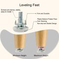 M8 x 20mm Screw on Furniture Glide Leveling Feet Adjustable Leveler, Floor Protector with T-Nuts, Pack Of 4, 8 And 20.. 
