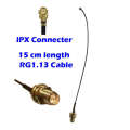 WiFi Antenna Dual Band 15cm U.FL IPEX to RP SMA RG1.13 Cable 2.4GHz 5GHz for FPV UAV Repeater Router Bluetooth ITX Motherboard. 