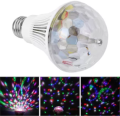 LED Full Color Rotating Auto Crystal Ball Bulb Mini Party Light Lamp Energy Saving Disco. 