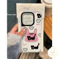 Cute Spot Splicing Kitten Love Case Compatible for IPhone 7Plus 15 11 16 XR 12 14 13 Pro Max X 15 8 16 7 14 Plus XS Max SE 2020 Transparent Cartoon Case. 