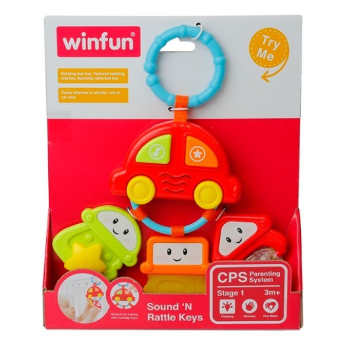 Win-Fun Light N Sound Rattle Keys Toy Set For New Born Baby - 0628