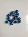 50 PCS Blue Round Spacer Beads Evil Eye Beads Stripes. 