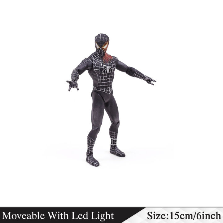 Action%20Figures%20Black%20Spiderman%20Toys%20Movable%20With%20Led%20Light%20-%20Size%2016cm%20/%206%20inch%20-%20Image%202