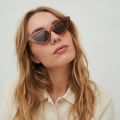 Cat Eye Triangle Frame Sunglasses for Women & Men| Vintage Small Retro Sunglasses. 