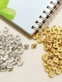 150Pcs 6mm Silver and Golden Rhinestone Round Spacer Beads, Charm Beads For Making Jewelry Decorative Beads with Artificial Crystal for DIY Jewelry Making, Bracelet and Necklace Beading Accessories. 