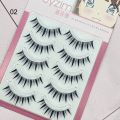 5 Pairs Japanese Cosplay False Eyelashes 5 Pairs Pack Dramatic Thick Fake Eyelashes Extensions Faux Mink Manga Anime Lashes for Women Girls. 