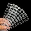 120pcs Frosted Super Short Half Cover Nail Tips Oval Coffin False Acrylic Nails Artificial Tips with Handle for Small Nail Bed. 