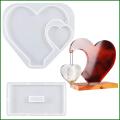 Silicone Epoxy Casting Moulds Picture Frame Epoxy Resin Silicone Mould Picture Frame Mould Heart-Shaped Picture Frame for Casting, for Decor Souvenir Gifts. 