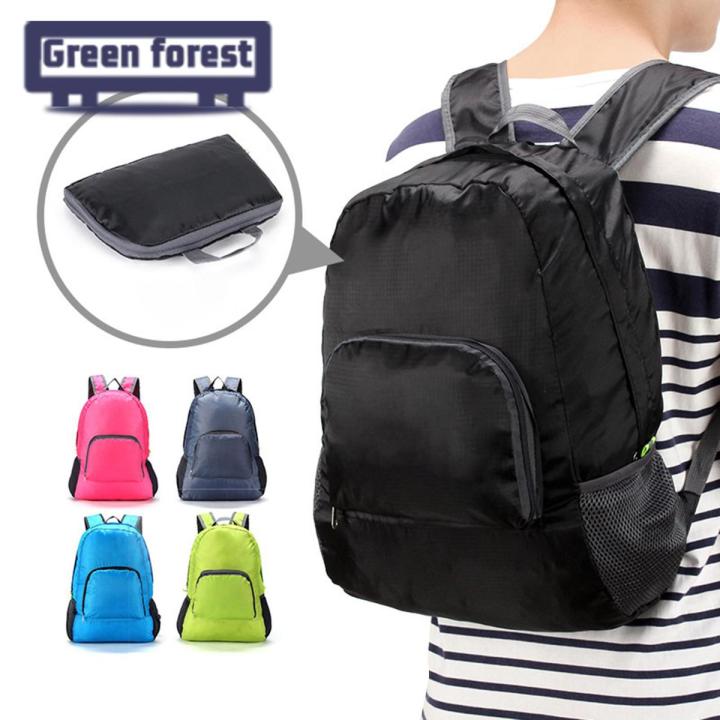 Green forest Travel Daypack Wide Shoulder Straps Water-resistant Travel Camping Backpack