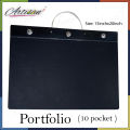 Artist Portfolio Drawing Painting Storage File Folder with 10 Section Pockets Handle Plastic Document Carry Case for Art Set Sketch Supplies. 