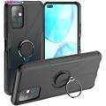 Dual Layer Shockproof Case for Infinix Note8, 360° Rotatable Kickstand TPU + PC Protective Case for Infinix Note8,Black. 