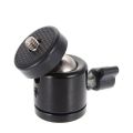 360 Mini Ball Head Metal Mount Adjustable for Tripod Monopod Stand Black. 