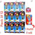 Metro Mosquito Killer Liquid Refill 30 Nights Repellent (25 ml) -  240 Hours  Pack of 12 Refills with  One Metro  Mosquito Killer Liquid Refill 60 Nights (45  ml ) Free. 