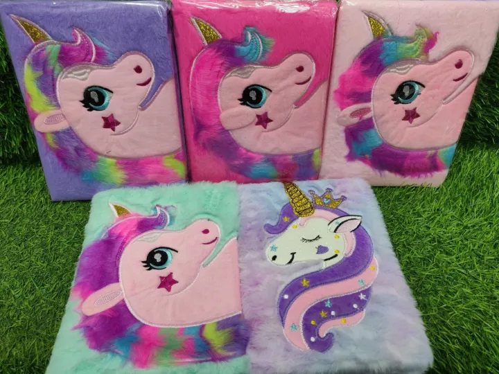 CUTE%20DIARY,%20PLUSH%20FURRY%20NOTEBOOK%20DIARY,%20UNICORN%20DIARY%20-%20Image%202