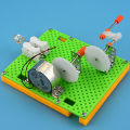 Funny Science Physical Experiment Education Toys DIY Hand Crank Generator Model. 