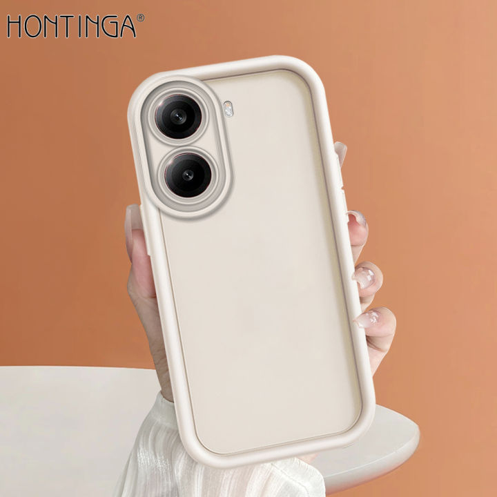 Hotinga for Redmi Note 14 4G 5G/Note 14 Pro 4G 5G/Note 14 Pro+ 5G/Turbo 4 Poco X7 Pro Back Cover Luxury Ladder Soft Camera Protection Rubber Phone Case