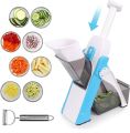 Spring Slicer Vegetable Cutter Multifunctional high quality Vegetable Fruits Cutter -Vegetable Cutter and Slicer -Vegetable Slicer Cutter 5 in 1 Vegetable Peeler Cucumber Carrot Potato Slicer Peeler Grater. 