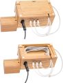 BoxThink Charging Station for Watch Ai Charger Stand Charging Dock Cable Management Wood Charging Station with 3 USB Ports Compatible with/ ip Watch Series3/2/1/iP. 