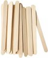 Ice Cream Sticks Cake Tools 100Pcs  Popsicle Stick Ice-lolly Sticks Natural Wood DIY Hand Crafts Kids Toys 6Inch Size. 