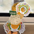 60 Pcs Anti-drip Paper Tray For Ice Cream Cone Flower Shape Paper Drip Proof Ice Cream Holder Card. 