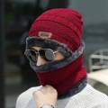 FULL ORIGINAL SONG TING Winter Knitting Skull Cap and Neck Scarf Wool Warm - Winter Beanie Hat Cap Neck Warmer Scarf Set Fleece Lined Skull Cap and Scarf Unisex Hat & Scarf Set Stylish Knit Skull Cap for Men & Women. 