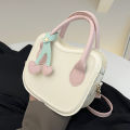 Cute Small Bag Women's Summer Pink Small Square Bag2024New Trendy Special-Interest Design Advanced Texture Shoulder Messenger Bag. 