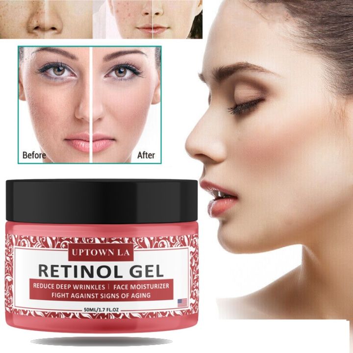 Uptown LA Retinol Face Gel with Vitamin B3. Anti Aging Gel  for Lines, Wrinkles & Premature Sun Damage to Resurface & Hydrate. Suitable for all skin types