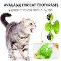 Windmill Cat Toy with Suction Cup and Lights, Rotatable Catnip Toys Cat Grooming Tools for Cat Hair and Face, Safe Fun Kitten Toys. 