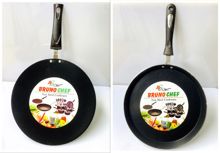 Burono Chef Non Stick Classic Tawa | Burono Chef Non Stick Classic Hot Plate | Small & Large Sizes 30CM/32CM | Tawa Cookware set Paratha