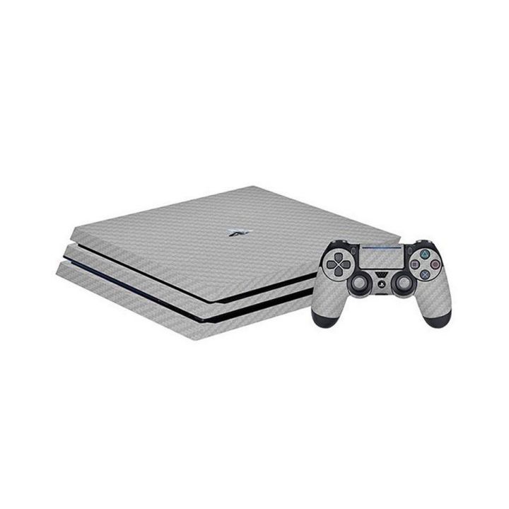 PS4 Carbon Fiber Texture Skin - Silver