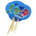 PJ Masks Cupcake Toppers - 2.5 Inch - PJ Masks Themed Party - Blue - Boys - Pack Of 10. 