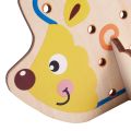 MWZ Wooden Fruits and Vegetables Lacing & Stringing Beads with Hedgehog Board for Above 3 Years Old Kids. 