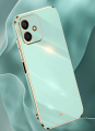 For Samsung Galaxy A04 Back Cover Luxury 6D Plating Soft Case Camera Lens Protection Square Frame Silicone Glossy Shockproof Mobile Phone Cases. 