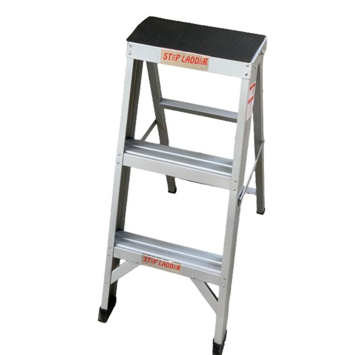 Y-MAN Folding Step Ladder 3ft Aluminum Lightweight Strong And Stable Type 1AA 300lbs Load Bearing 4-Tier