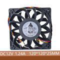 120Mm 12Cm High Speed Cooling Fan FFB1212SH 12025 12V 1.24A 4-Pin Server Inverter Case Axial Cooler Industrial Fans. 