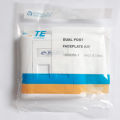 2 Gang Faceplate AMP Square, Square plate, RJ45 Lan Square Faceplate. 