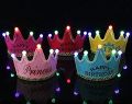 Happy Birthday Crown Hat(Taj) with Colorful LED Lights for Kids, Birthday party, Birthday LED cap. 